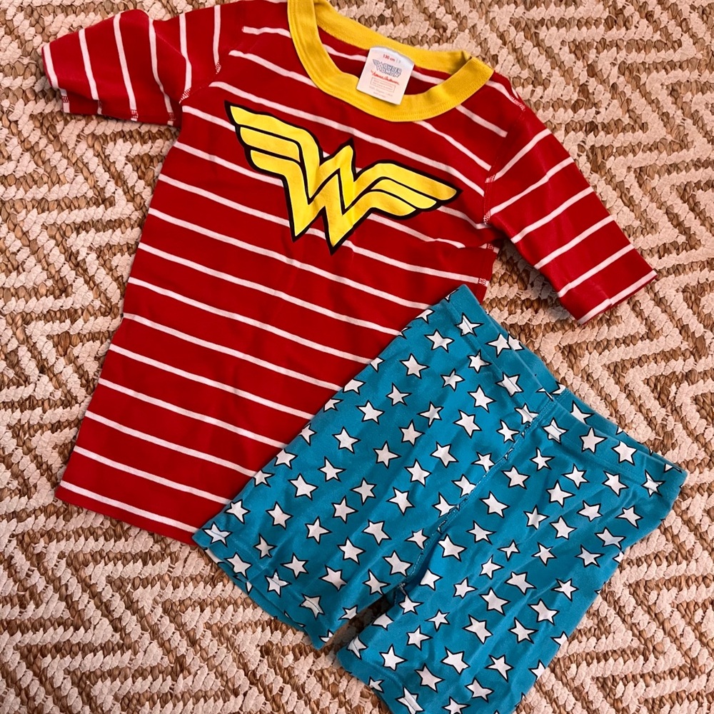 Hanna Andersson Red and Blue Kids Pajama Set